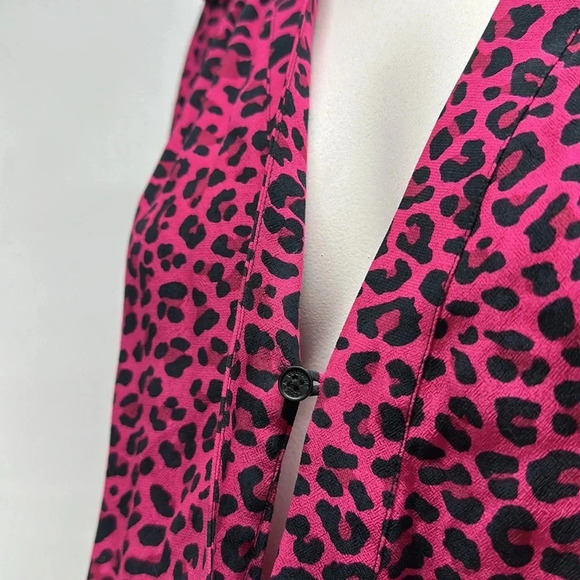 Zadig And Voltaire Reveal Mini Dress Leopard Animal Print Pink Black Size Small - Picture 9 of 13